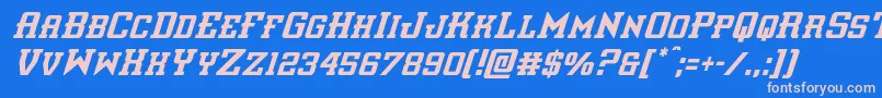 interceptorcondital Font – Pink Fonts on Blue Background