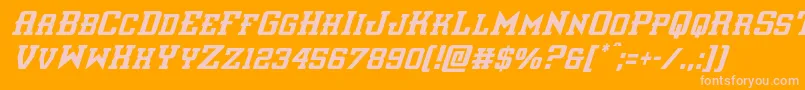 interceptorcondital Font – Pink Fonts on Orange Background