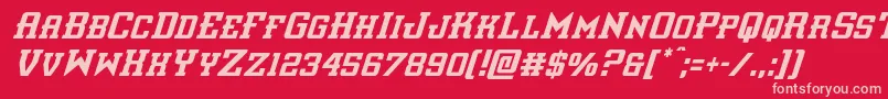 interceptorcondital Font – Pink Fonts on Red Background