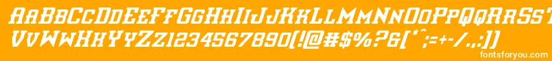 interceptorcondital Font – White Fonts on Orange Background