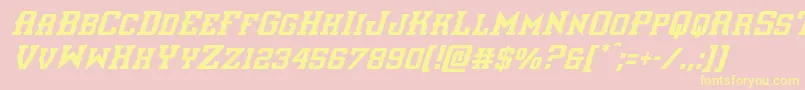 interceptorcondital Font – Yellow Fonts on Pink Background