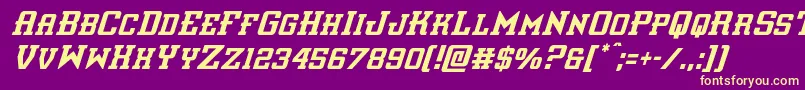 interceptorcondital Font – Yellow Fonts on Purple Background