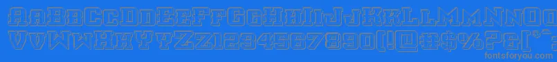 Weitere Informationen zur interceptorengrave-Schriftart interceptorengrave-Schriftart – Graue Schriften auf blauem Hintergrund