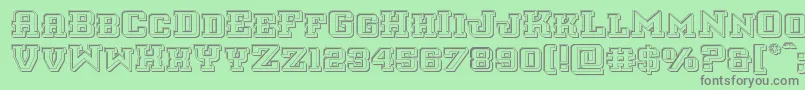 interceptorengrave Font – Gray Fonts on Green Background