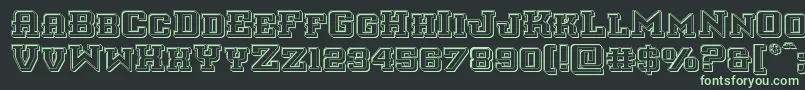 interceptorengrave Font – Green Fonts on Black Background