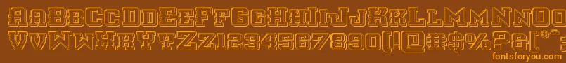 interceptorengrave Font – Orange Fonts on Brown Background