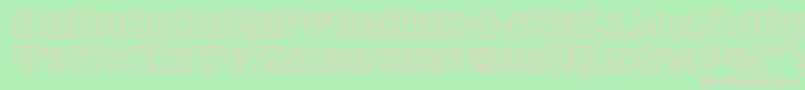 フォントinterceptorengrave – 緑の背景にピンクのフォント