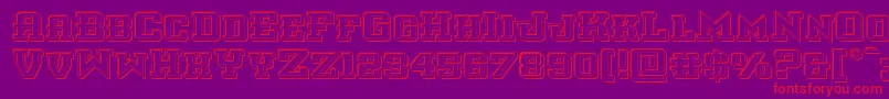 interceptorengrave Font – Red Fonts on Purple Background