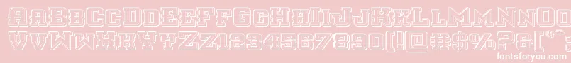 フォントinterceptorengrave – ピンクの背景に白い文字