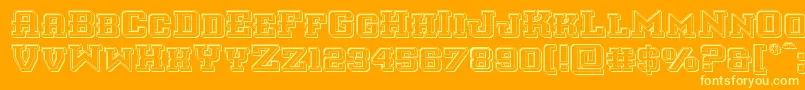 interceptorengrave Font – Yellow Fonts on Orange Background