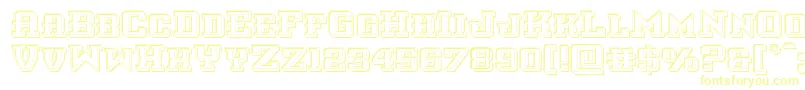 interceptorengrave Font – Yellow Fonts on White Background