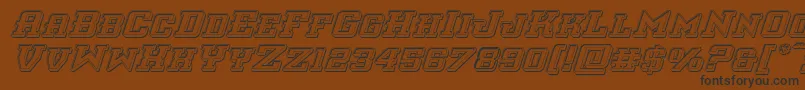 interceptorengraveital Font – Black Fonts on Brown Background