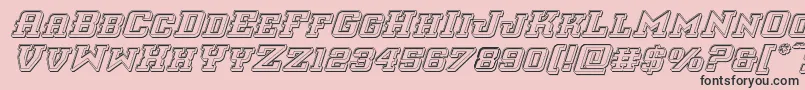 interceptorengraveital-fontti – mustat fontit vaaleanpunaisella taustalla