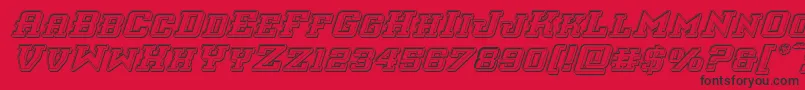interceptorengraveital Font – Black Fonts on Red Background