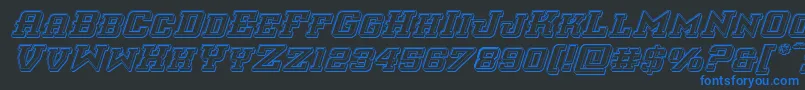 interceptorengraveital Font – Blue Fonts on Black Background