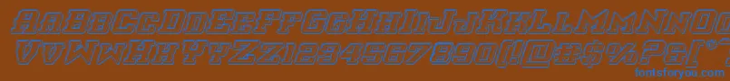 interceptorengraveital Font – Blue Fonts on Brown Background