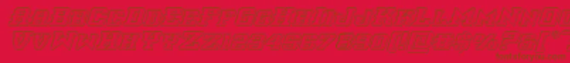 interceptorengraveital Font – Brown Fonts on Red Background