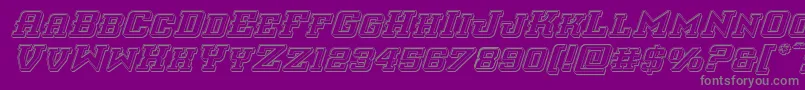 Шрифт interceptorengraveital – серые шрифты на фиолетовом фоне