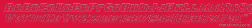 interceptorengraveital Font – Gray Fonts on Red Background