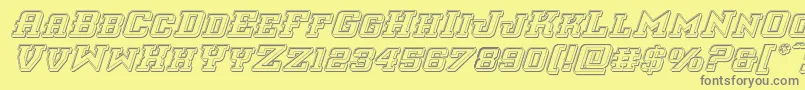 interceptorengraveital Font – Gray Fonts on Yellow Background