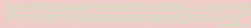 interceptorengraveital Font – Green Fonts on Pink Background