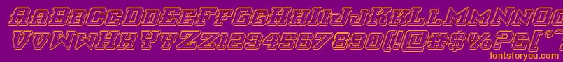 interceptorengraveital Font – Orange Fonts on Purple Background