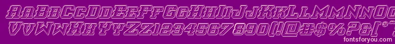 interceptorengraveital Font – Pink Fonts on Purple Background