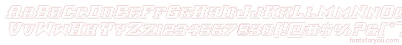 interceptorengraveital-Schriftart – Rosa Schriften auf weißem Hintergrund
