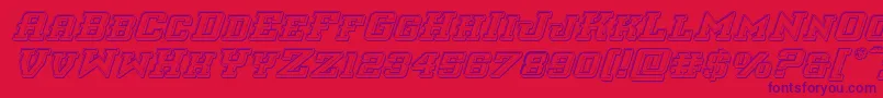 Шрифт interceptorengraveital – фиолетовые шрифты на красном фоне