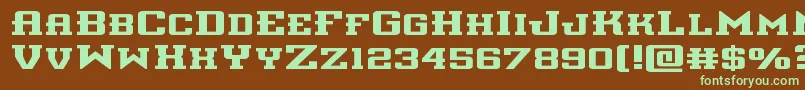 interceptorexpand Font – Green Fonts on Brown Background