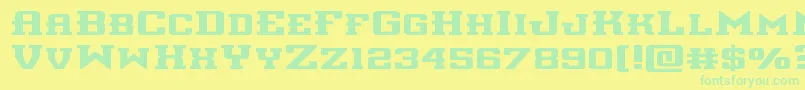 interceptorexpand Font – Green Fonts on Yellow Background