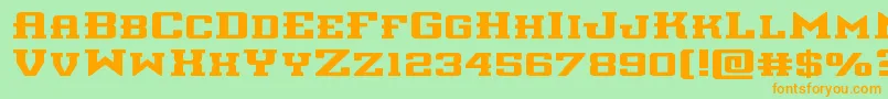 interceptorexpand Font – Orange Fonts on Green Background