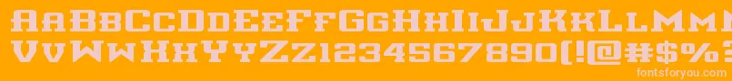 interceptorexpand Font – Pink Fonts on Orange Background