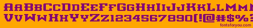 interceptorexpand Font – Purple Fonts on Orange Background