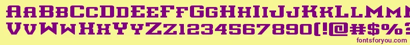 interceptorexpand Font – Purple Fonts on Yellow Background