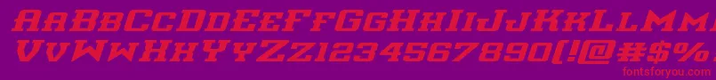 interceptorexpandital Font – Red Fonts on Purple Background