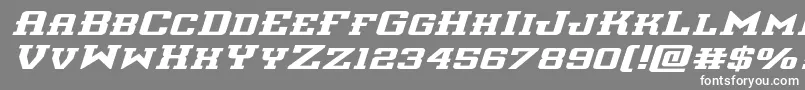 フォントinterceptorexpandital – 灰色の背景に白い文字