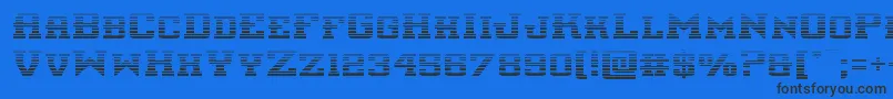 interceptorgrad Font – Black Fonts on Blue Background