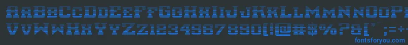 interceptorgrad Font – Blue Fonts on Black Background