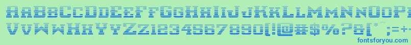 interceptorgrad Font – Blue Fonts on Green Background