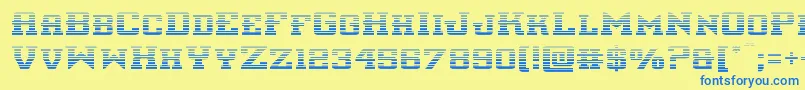 interceptorgrad Font – Blue Fonts on Yellow Background