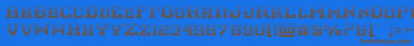 interceptorgrad Font – Brown Fonts on Blue Background