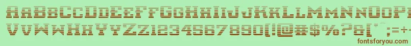 interceptorgrad Font – Brown Fonts on Green Background