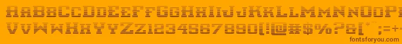interceptorgrad-fontti – ruskeat fontit oranssilla taustalla