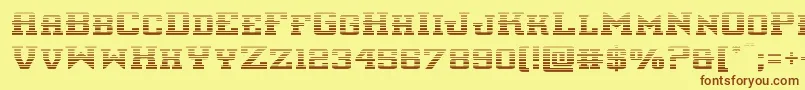 interceptorgrad Font – Brown Fonts on Yellow Background