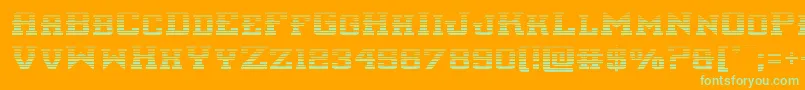 interceptorgrad Font – Green Fonts on Orange Background