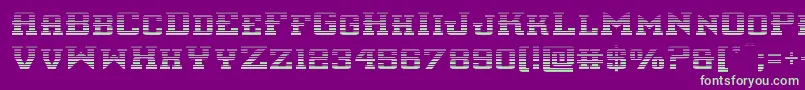 interceptorgrad Font – Green Fonts on Purple Background