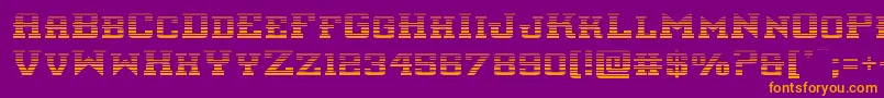 interceptorgrad Font – Orange Fonts on Purple Background