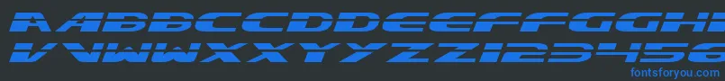 Fonte Excelate – fontes azuis em um fundo preto