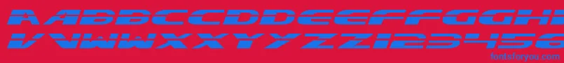 フォントExcelate – 赤い背景に青い文字